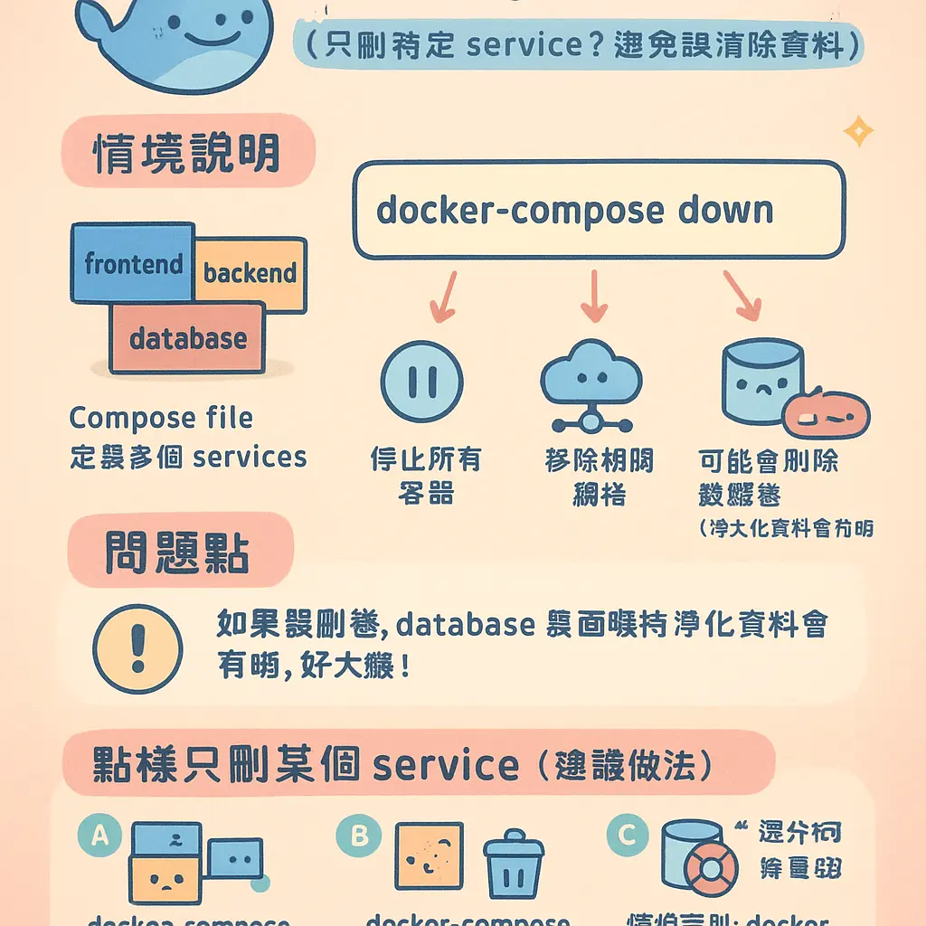 docker-compose down - Container