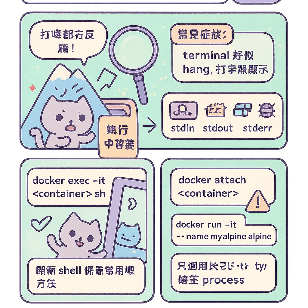 docker attach - Alpine