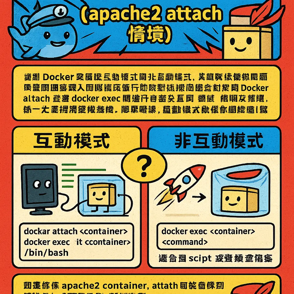 docker attach - apache