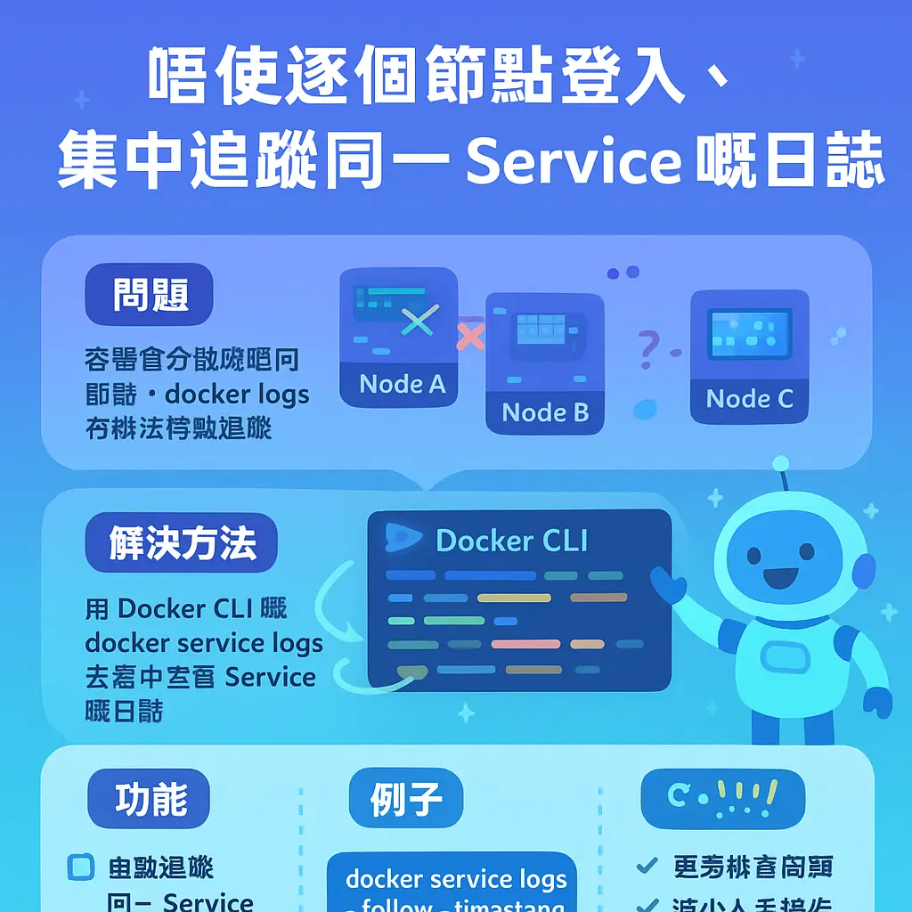 docker service logs - 日誌驅動程序
