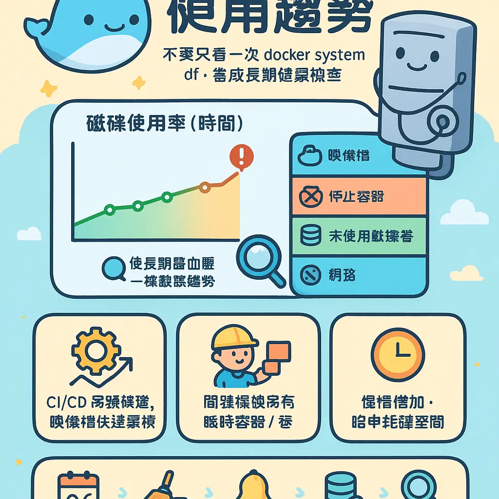 docker system df - 伺服器