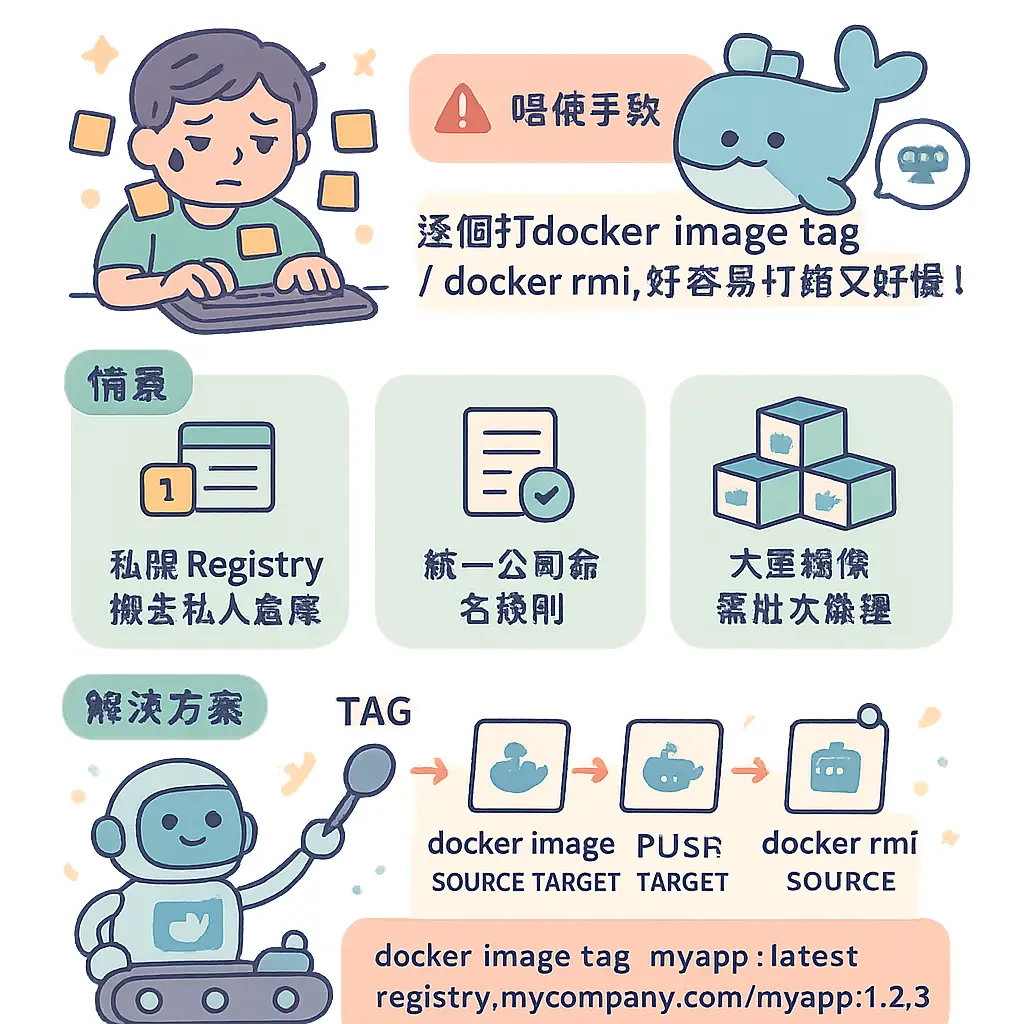 docker image rename - 鏡像