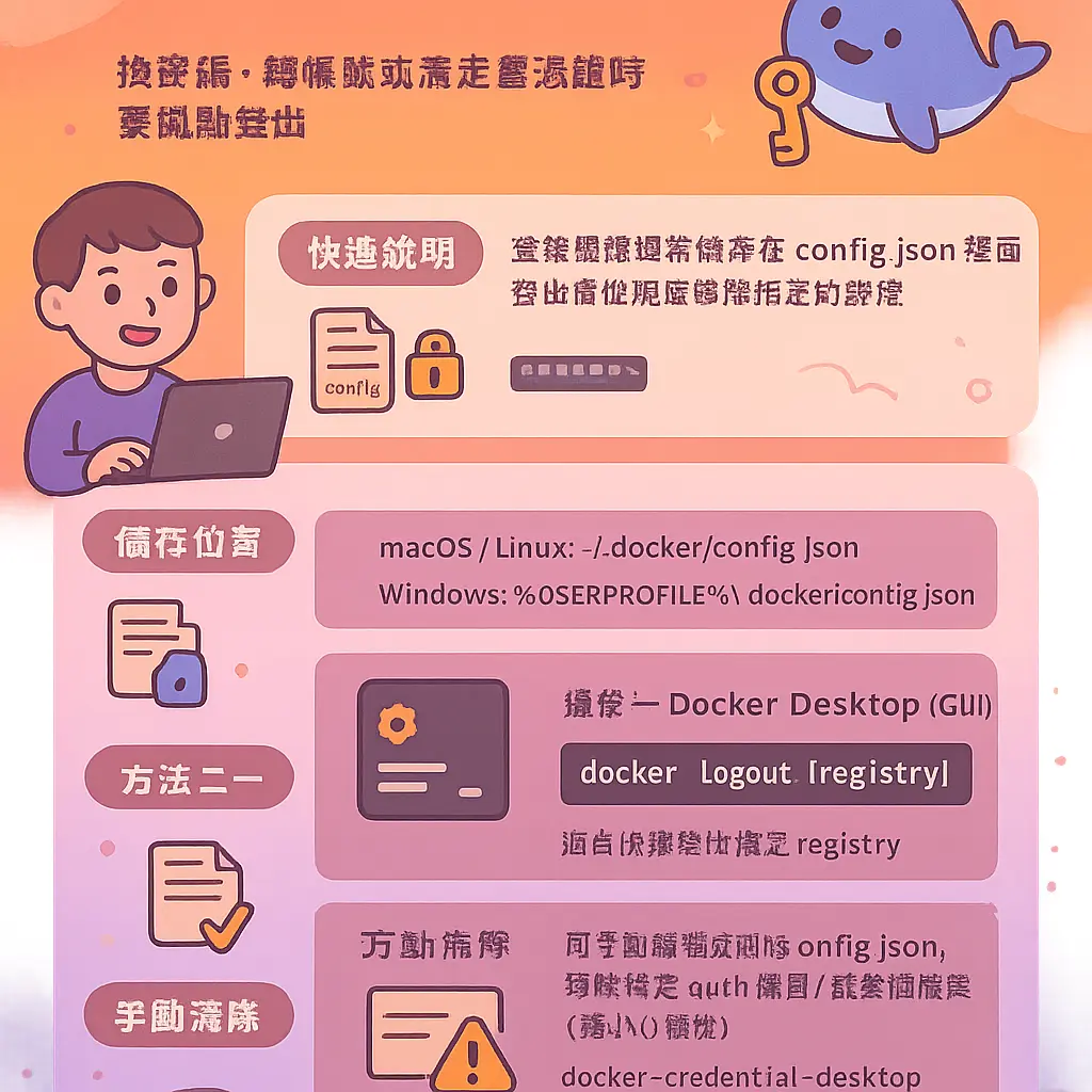 docker logout - 登錄憑證