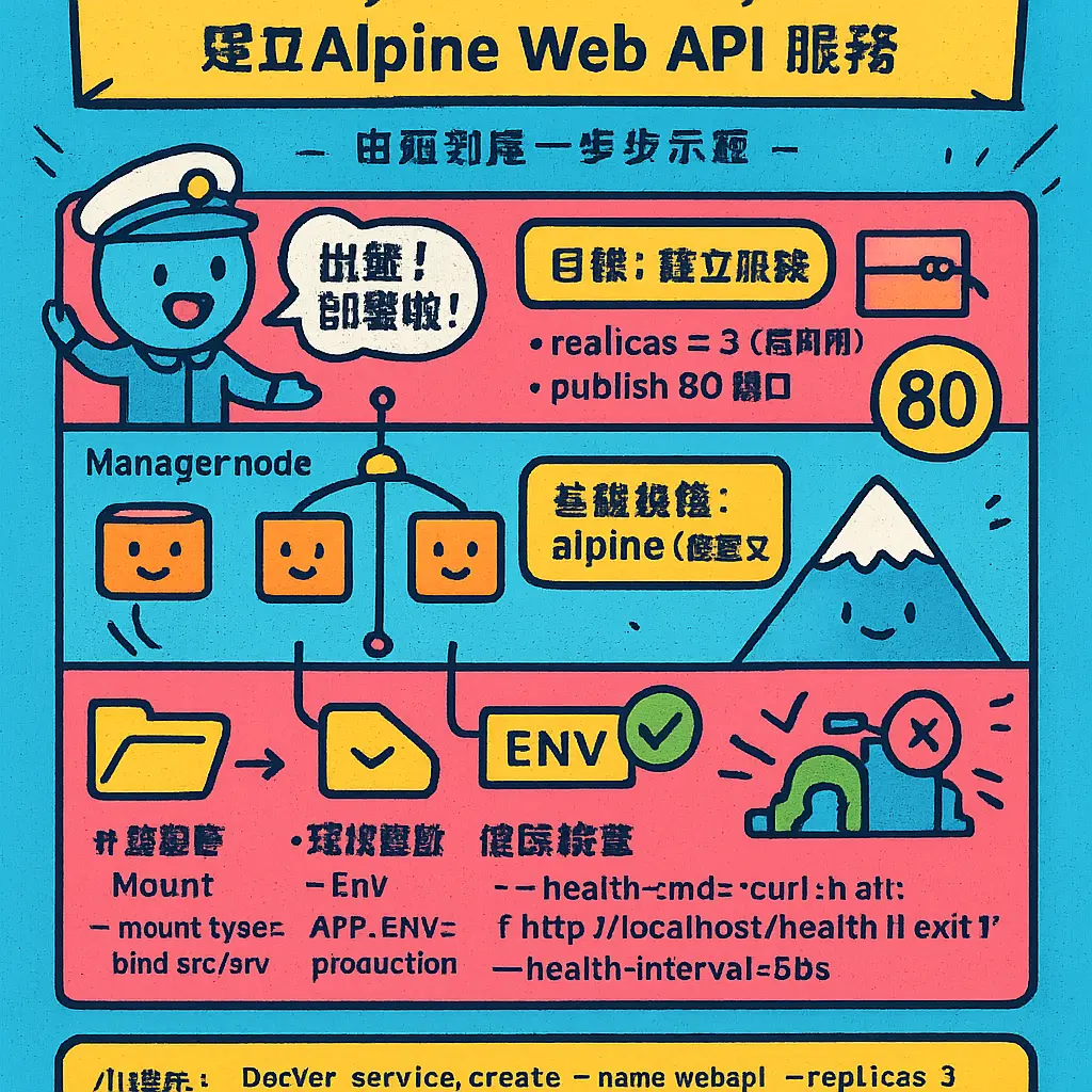 docker service create - alpine