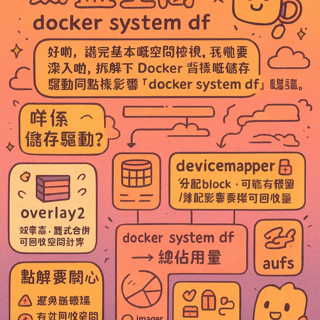 docker system df - 磁盤空間