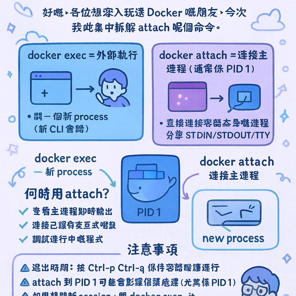 docker attach - Docker