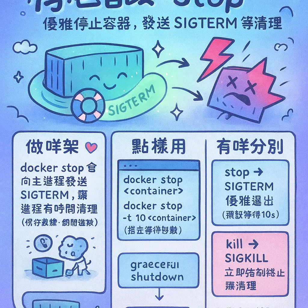 docker stop - 容器