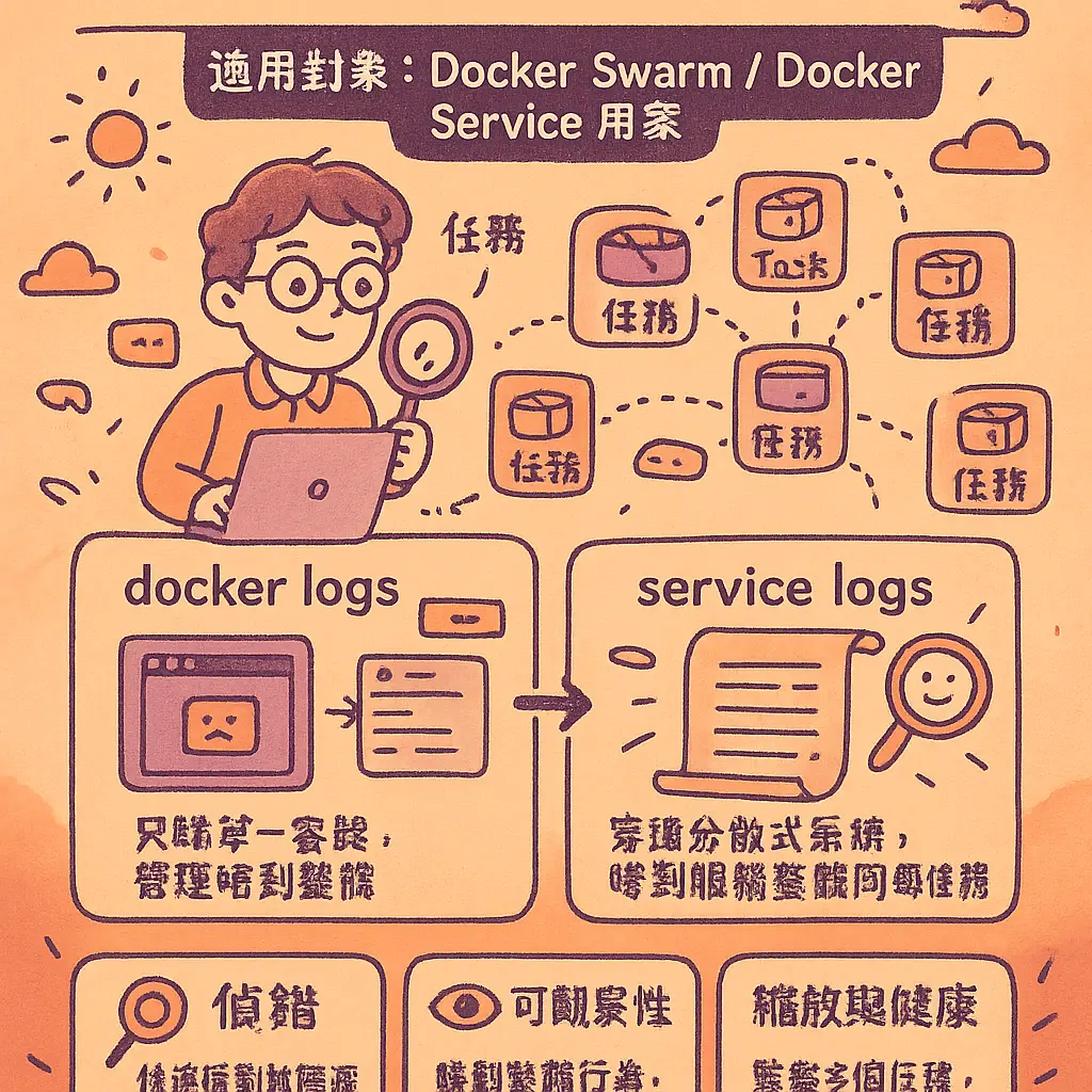 docker service logs - Swarm