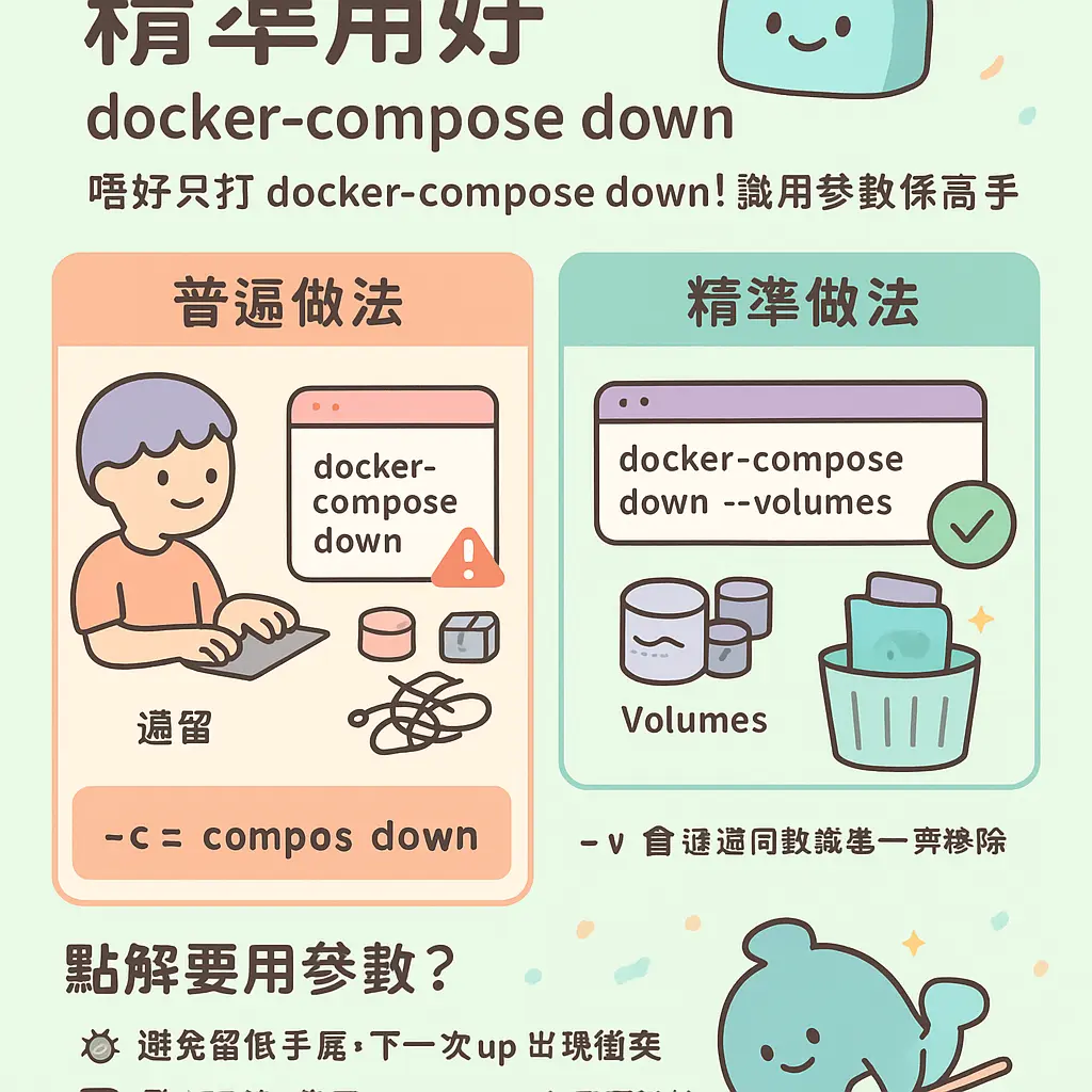 docker-compose down - 容器