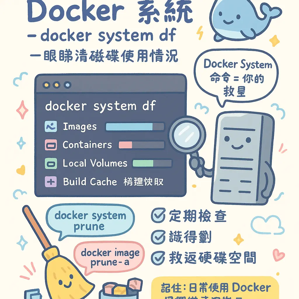 docker system df - Docker 系統